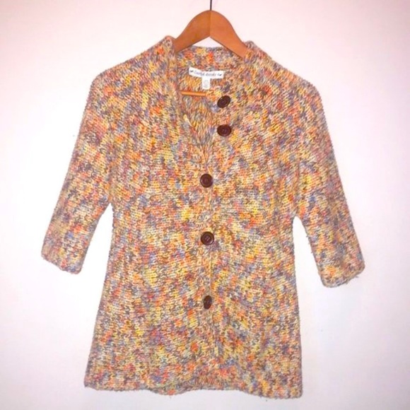 David Brooks Multicolored 3/4 Sleeve Cardigan - Picture 2 of 12